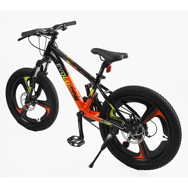 Велосипед 20 AL Corso «EVOLUTION» EV-20617 алюміній 11", (к-т SHIMANO) чорно-помаранчевий фото westvelo.com