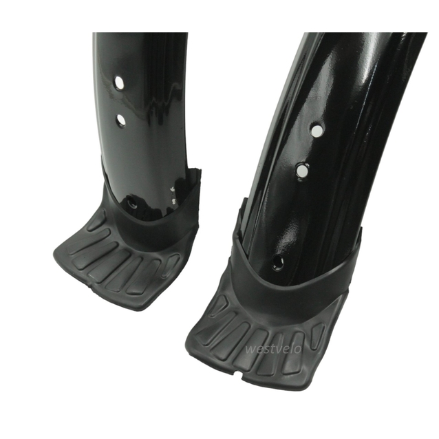 Крила 26 сталеві чорні з доточкою фото westvelo.com