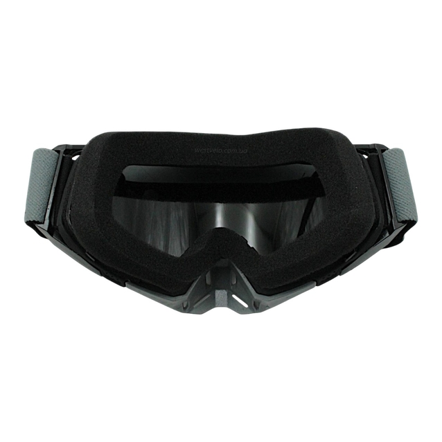 Мото окуляри Кросс-ендуро 100% 109-1-98, чорно-сірі, тонований візор (class B) фото westvelo.com