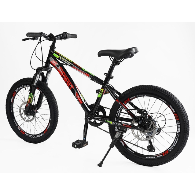 Велосипед 20 ST Corso «SPIRIT» ST-20316 сталь 12", (к-т SHIMANO) чорно-червоний фото westvelo.com