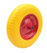 Колесо тачки жовте "8" 4.00-8 під вісь Ø12, пінополіуретанове фото westvelo.com