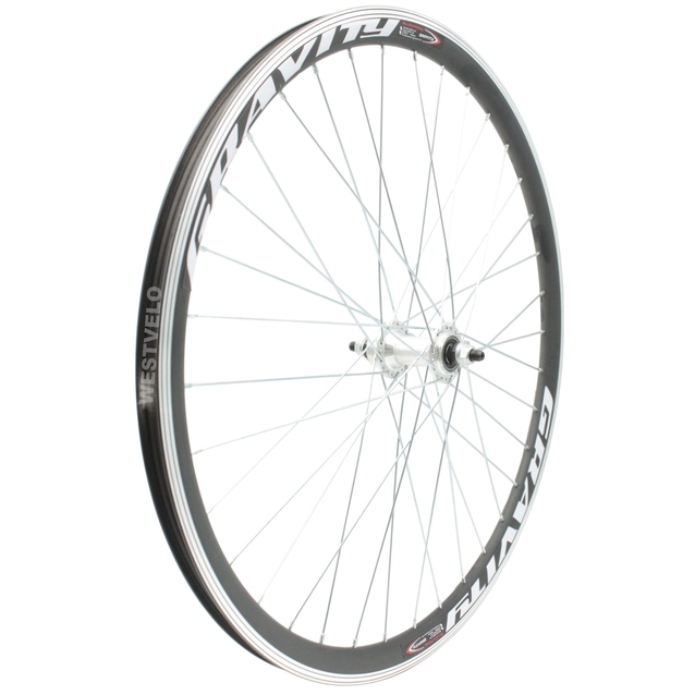 Колесо 26 перед, обід 2-ний чорний, втулка AL на промах, диск різьба (Gravity) фото westvelo.com