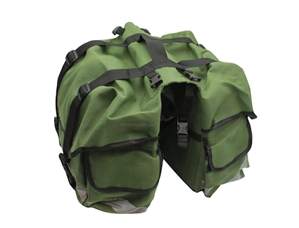 Сумка на багажник двостороння зелена