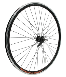 Колесо 28-29 зад, обід 2-ний чорний, втулка. Falcon (чорна) + к-т, чорна спиця (Guan Gin)