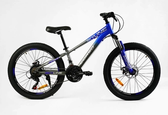 Велосипед 24 AL Corso «SKYLINE» SL-24178 алюміній 11", (к-т SHIMANO) синій