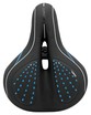 Сідло на демпферах з отвором AVANTI № 189 GEL, чорне з крапками (сині) фото westvelo.com