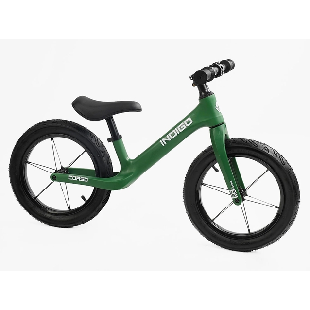 Велобіг 14 Corso надувні колеса, нейлонова рама «INDIGO» D-6540-74 зелений фото westvelo.com