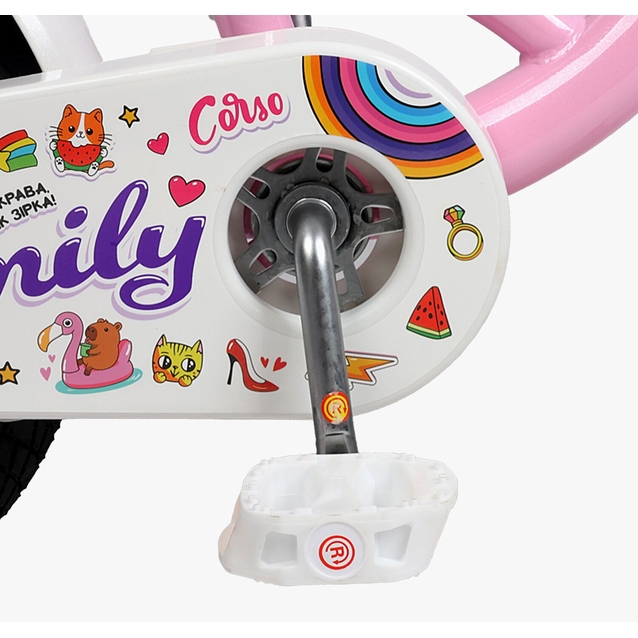 Дитячий велосипед 12 ST Corso «EMILY» ML-15569 рожевий фото westvelo.com