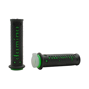 Мото гріпси DOMINO універсальні (тип2) чорно-зелені