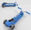 Самокат дитячий 3-х колісний, Best Scooter Y-00180 блакитний, колеса PU Ø120mm/80mm зі світлом, складне AL кермо фото westvelo.com