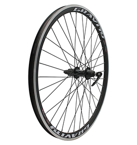 Колесо 26 зад, обід 2-ний чорний, втулка AL Quando касета (8-9), ексцентрик, чорна спиця (Gravity)