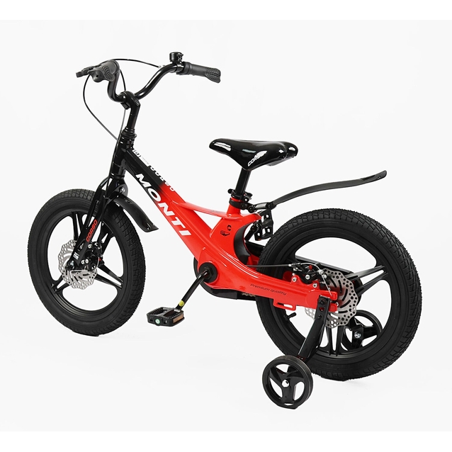Дитячий велосипед 16 MG Corso «MONTI» MT-16494, магнієва рама, чорно-червоний фото westvelo.com