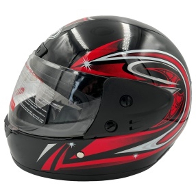 Мото шолом, закритий (L) AWN Helmet "109" чорний глянцевий