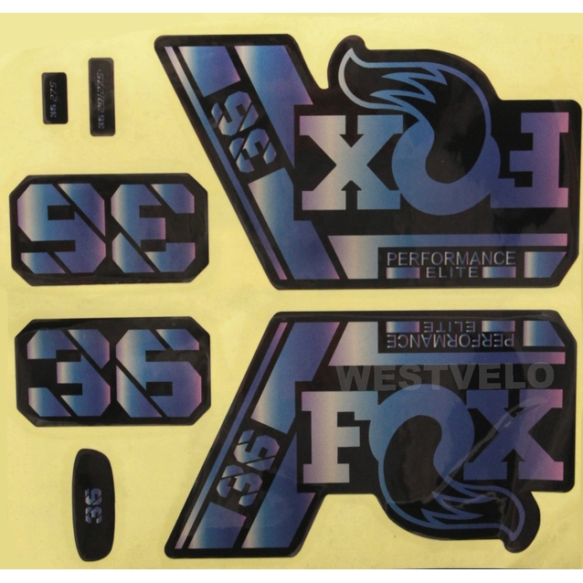 Наклейки на вилку. FOX "прінт 23" фото westvelo.com
