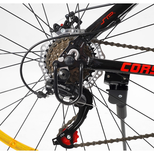 Велосипед 29 AL Corso «DARK-X» DX-29803 алюміній 17", (к-т SHIMANO) чорно-червоний фото westvelo.com