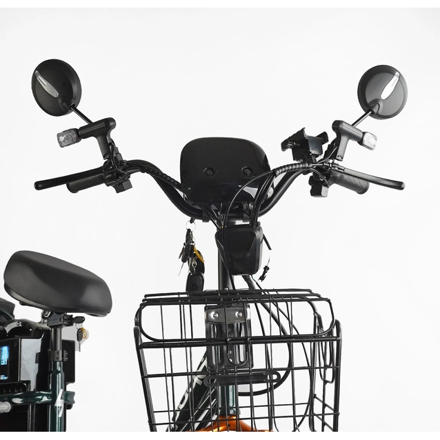 Електровелосипед 22 ST Corso «SHADOW» SH-8036-9 сталь, двигун 500W, акумулятор 48V20Ah літієвий, темно-зелений фото westvelo.com