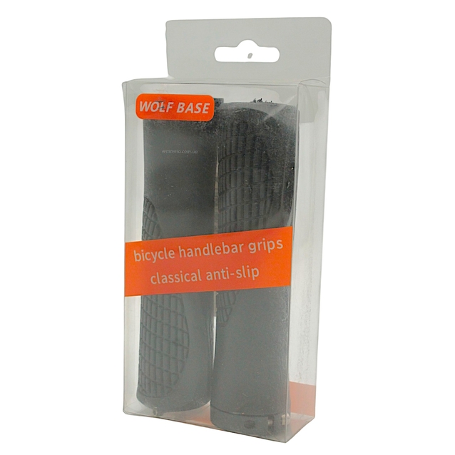 Гріпси ергономічні чорні з замком чорним RIDERACE (403) фото westvelo.com