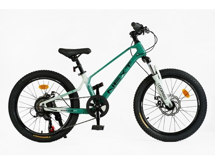 Велосипед 20 MG Corso «NEXT» NX-20426 магній 11.5", (к-т SHIMANO) м'ятно-білий