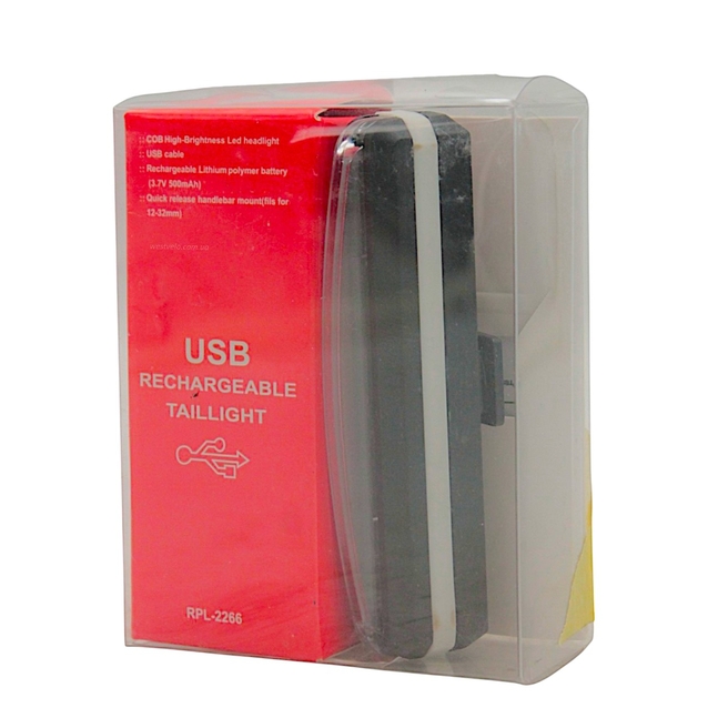 Мигалка зад №2266 WDS-2266 довга, з акумулятором, на usb зарядку фото westvelo.com