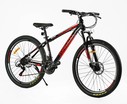 Велосипед 27.5 ST Corso «TORNADO» TR-27639 сталь 15,5", (к-т SHIMANO) чорно-червоний фото westvelo.com
