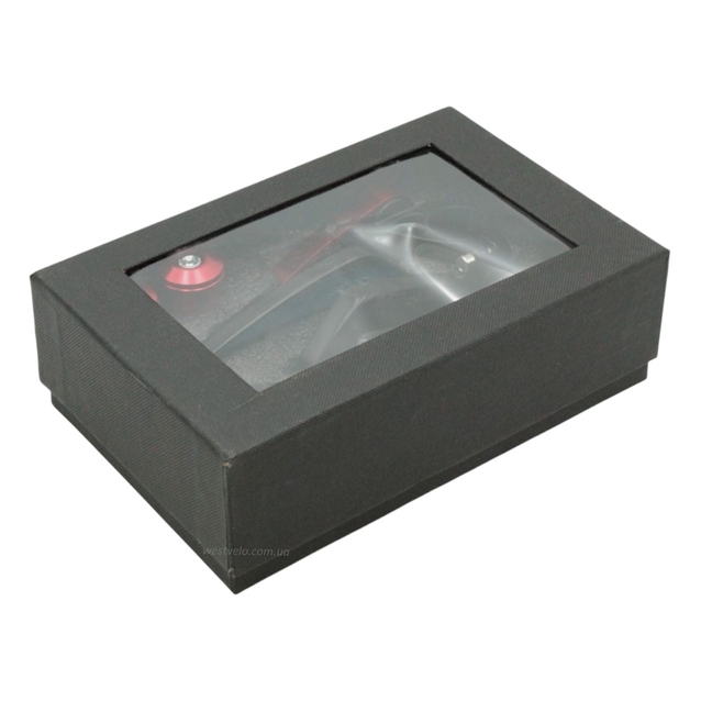 Дзеркало заднього виду, в руль, алюміній, стрілоподібні D13/17' CUSTOM' червоні фото westvelo.com