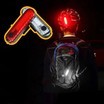 Мигалка на usb зарядку зад №056 VOLCANO червона з акумулятором (362) фото westvelo.com