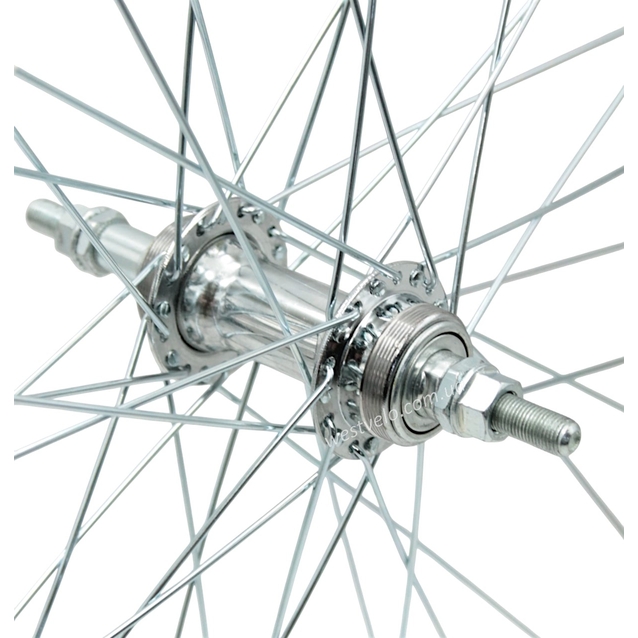 Колесо 26 зад, обід 2-ний чорний дисковий, втулка ST. на віночках, диск різьба фото westvelo.com