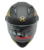 Мото шолом, закритий (XL) AXK (095) чорно-золотий матовий, вмонтовані окуляри фото westvelo.com