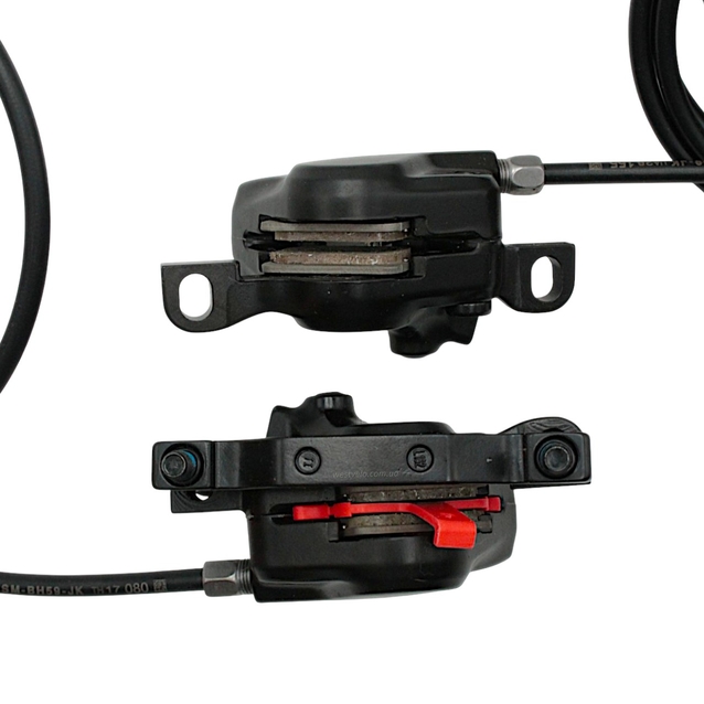 Гідравлічні гальма SHIMANO (MT-200) (зад R/1550мм + перед F/800мм) фото westvelo.com