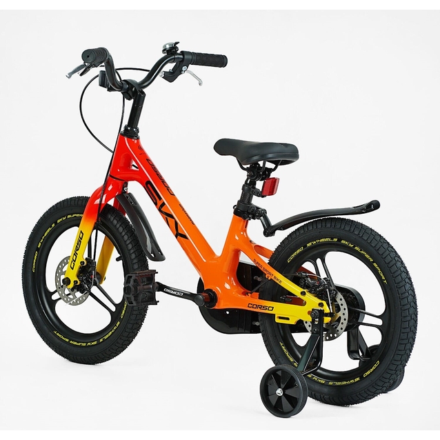 Дитячий велосипед 16 MG Corso «SKY» SK-16920, магнієва рама, помаранчево-червоний фото westvelo.com