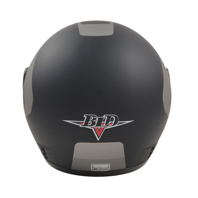 Мото шолом, закритий (L 59-60) BLD "HELMETS", чорно-червоний, матовий (825) фото westvelo.com