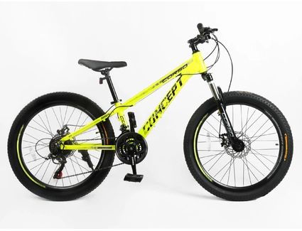 Велосипед 24 AL Corso «CONCEPT» CP-24074 алюміній 11", (к-т SHIMANO) жовтий