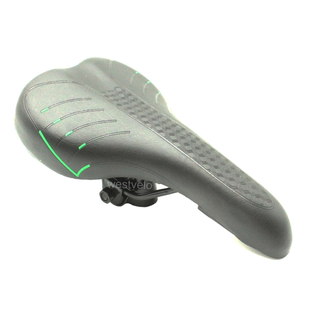 Сідло мтв № AFT-79 чорно-салатове фото westvelo.com