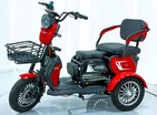 Трицикл Corso «LOGAN L» L-510049, двигун 1200W, акумулятор 72V 24Ah літій-марганець-залізно-фосфатний, червоний, колеса 10" фото westvelo.com