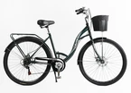 Міський велосипед 28 ST Corso «LIBERTY» LR-28193 сталь 20", (к-т SHIMANO) темно-зелений + кошик фото westvelo.com