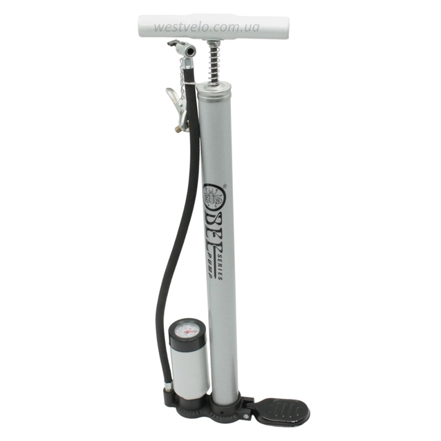 Насос авто з манометром BEE pump CT-2024 A, сталевий сірий фото westvelo.com