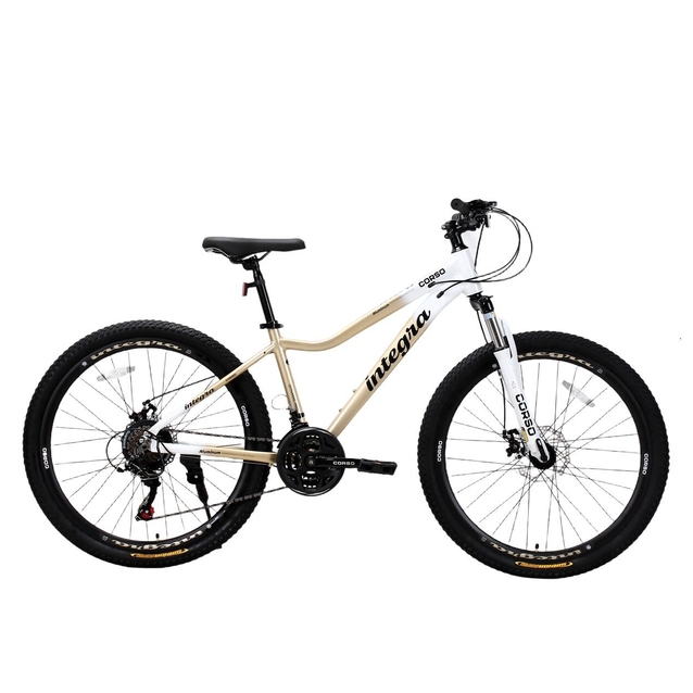 Велосипед 26 AL Corso «INTEGRA» NG-26770 алюміній 15", (к-т SHIMANO) біло-золотий фото westvelo.com