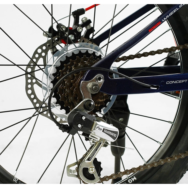 Велосипед 20 MG Corso «F35» MG-20563 магній 11", (к-т SHIMANO) синьо-червоний фото westvelo.com