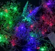Гірлянда світлодіодна 4,5 м, 28 лампочок, «Сніжинка» від мережі 220V, кольорова  (С 23458) фото westvelo.com