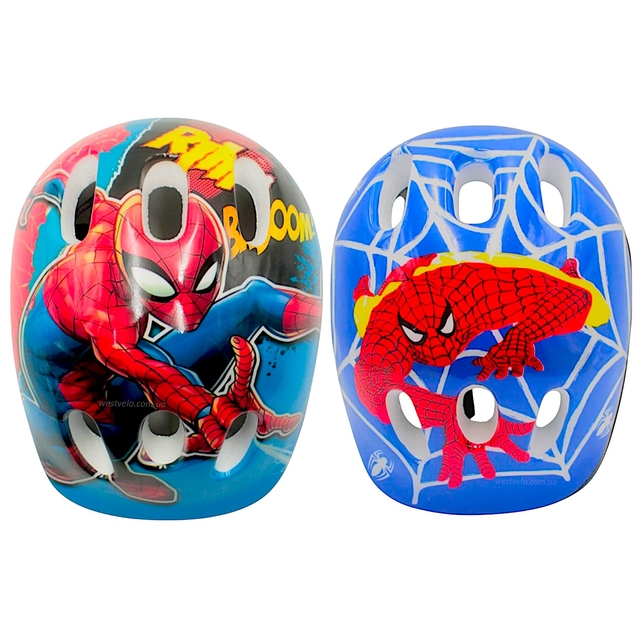Вело шолом дитячий 654 "Spider-Man" синій (2 дизайна) фото westvelo.com
