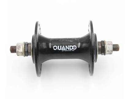 Втулка BMX, передня (AL) QUANDO, віночки, вісь 10мм гайки, чорний (14Gx36H)