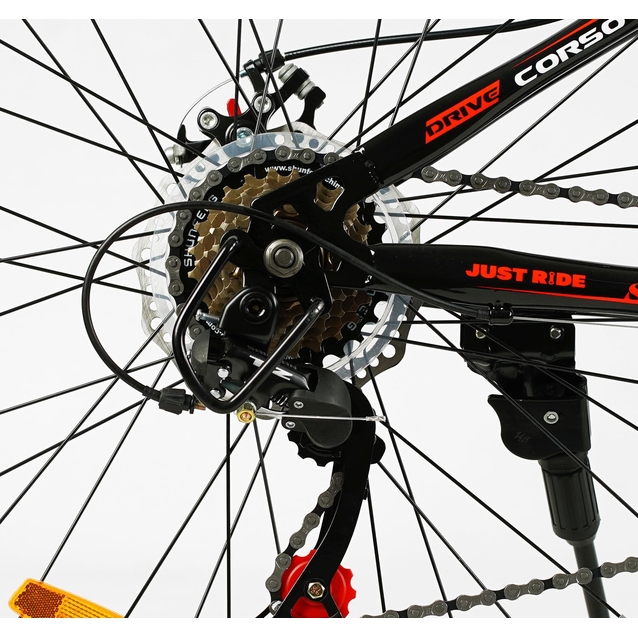 Велосипед 26 ST Corso «INTENSE» NT-26573 сталь 13", (к-т Saiguan) чорно-червоний фото westvelo.com