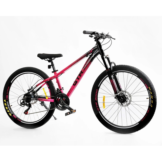 Велосипед 26 AL Corso «GTR-3000» GTR-80033 алюміній 13", (к-т SHIMANO) чорно-рожевий фото westvelo.com
