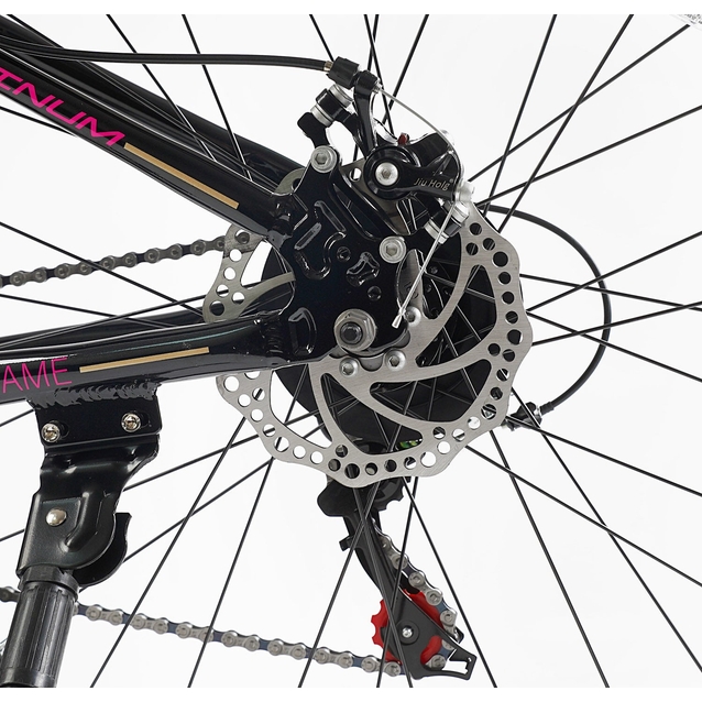 Велосипед 27.5 AL Corso «ELYSIUM» LS-27708 алюміній 15.5", (к-т SHIMANO) чорно-рожевий фото westvelo.com