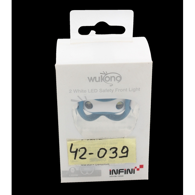 Мигалка на батарейках INFINI I-203W синій "Wukong" 2 діода, 2 режима фото westvelo.com