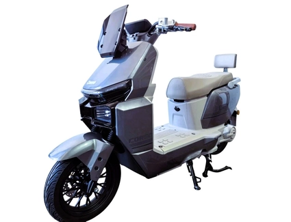Електроскутер Corso «DEXTER» DX-491037, двигун 2000W, акумулятор  72V 35Ah графеновий, сірий, колеса 12" + 1 ящик. акум
