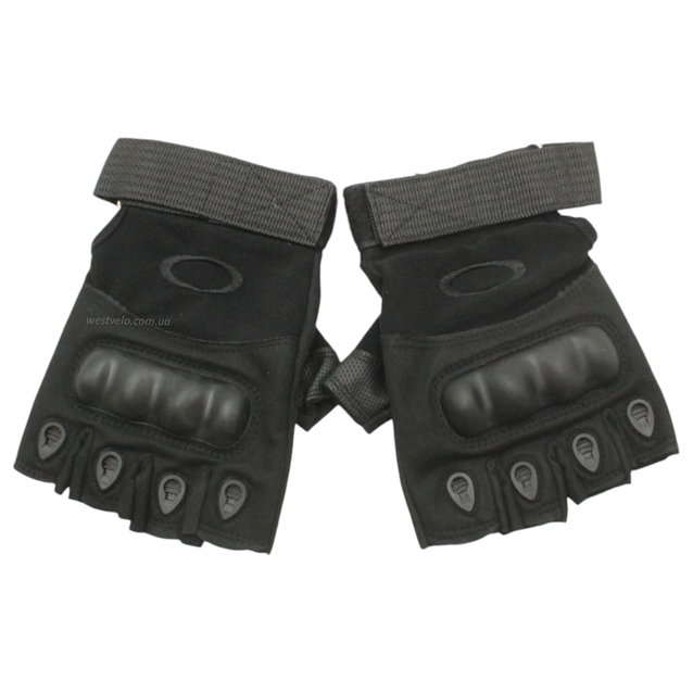 Рукавиці (тактичні) QAKLEY "3XL" чорні (з відкритими пальцями) фото westvelo.com