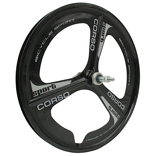 Колеса 20 перед+зад, обода ЛИТІ чорні Corso, втулка на промах, диск різьба фото westvelo.com