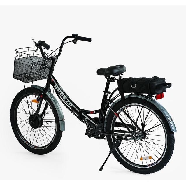 Електровелосипед 24 ST Corso «BREEZE ELECTRIC BIKE» BR-24502 сталь складний, чорний