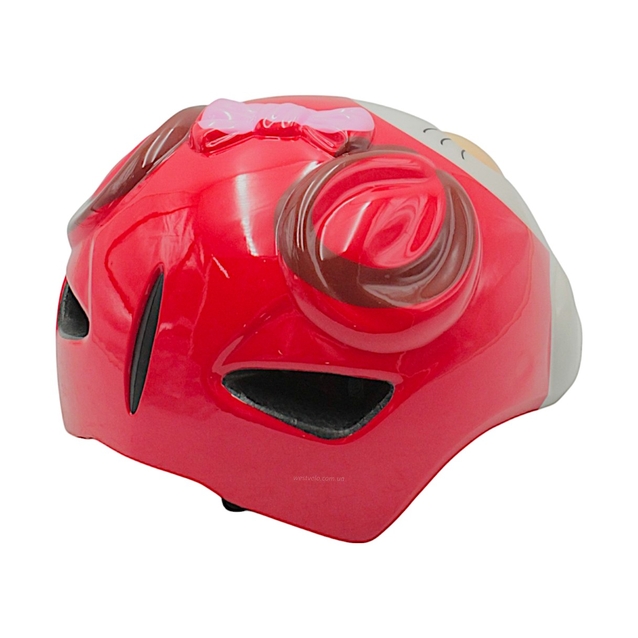 Вело шолом дитячий (341) (внутрішній розмір 17х15.5 см) червоно-білий фото westvelo.com